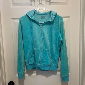 New York & Company Teal Zip-Up Jacket